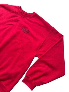 Coca Cola Zero Red Crewneck Sweatshirt for Men Super Boxy Oversized
